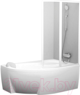 Стеклянная шторка для ванны Ravak Rosa VSK2 150 R (76P8010041)