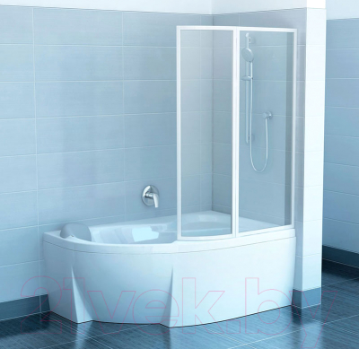 Стеклянная шторка для ванны Ravak Rosa VSK2 150 R (76P8010041)