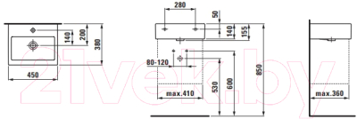 Умывальник Laufen Living City 8154320001041