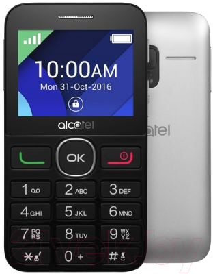Мобильный телефон Alcatel 2008G (черный/серебристый)