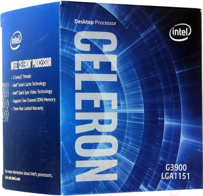Процессор Intel Celeron G3900 (BOX) / BX80662G3900SR2HV