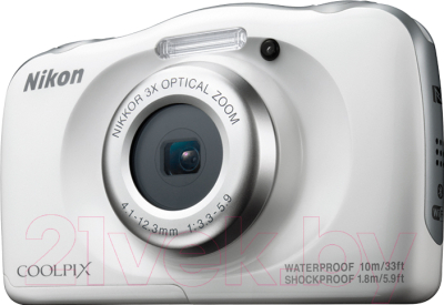 Компактный фотоаппарат Nikon Coolpix W100 (белый)