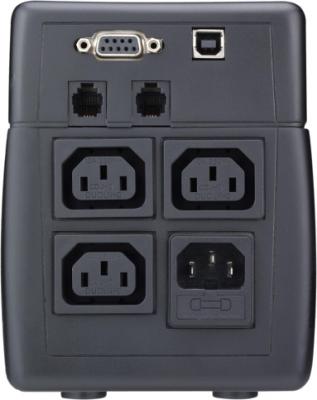ИБП Mustek PowerMust 800 USB - вид сзади