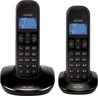 Беспроводной телефон Texet TX-D6805A Duo Black - вид спереди