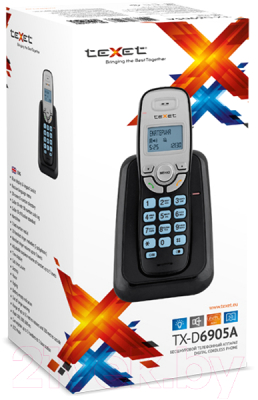 Беспроводной телефон Texet TX-D6905A (черный)