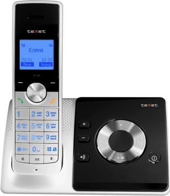 Беспроводной телефон Texet TX-D7455A Black-Silver - вид спереди