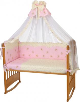 Комплект постельный для малышей Perina София С4-03.3 (Пчелки) - общий вид (балдахин в комплект не входит)