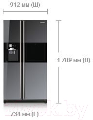 Холодильник с морозильником Samsung RSH5ZLMR1/BWT