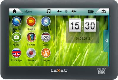 MP3-плеер Texet T-970HD (8 Gb) Black - вид спереди