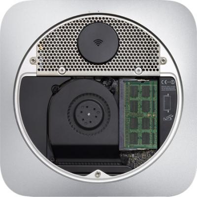 Неттоп Apple Mac mini (MD387RS/A) - вид снизу, внутри