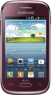 Смартфон Samsung S6312 Galaxy Young Duos Red (GT-S6312 WRASER) - общий вид