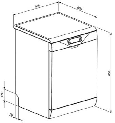 Посудомоечная машина Smeg LSA6439X2 - схема