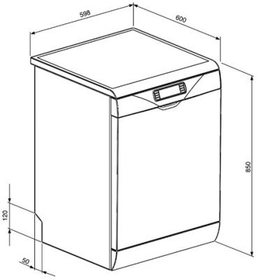 Посудомоечная машина Smeg LVS367B - схема