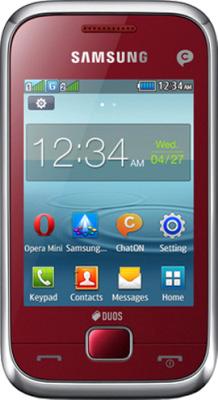 Мобильный телефон Samsung C3312 Rex 60 Duos Flamingo Red - общий вид