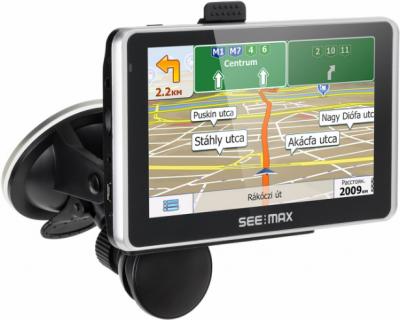 GPS навигатор SeeMax navi E550 HD DVR 8GB - вид сбоку
