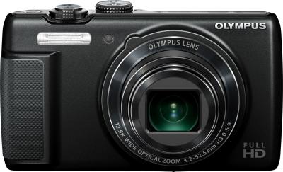 Компактный фотоаппарат Olympus SH-21 Black - вид спереди