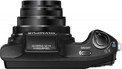 Компактный фотоаппарат Olympus SZ-14 Black - вид сверху