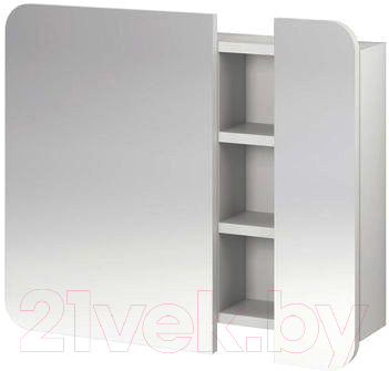 Шкаф с зеркалом для ванной Cersanit Pure S910-001 (белый)