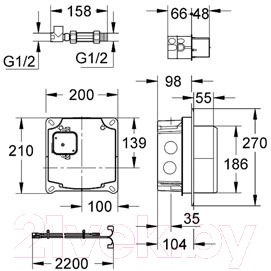 Встраиваемый механизм смесителя GROHE 36264000