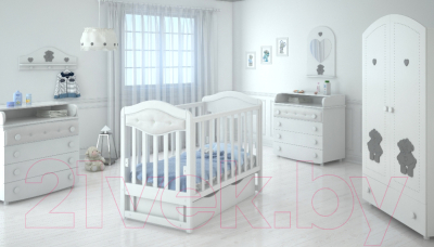 Детская кроватка Miracolo Delux (белый)