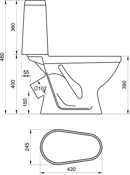 Унитаз напольный Santeri Прайм 1P2054S0000BF