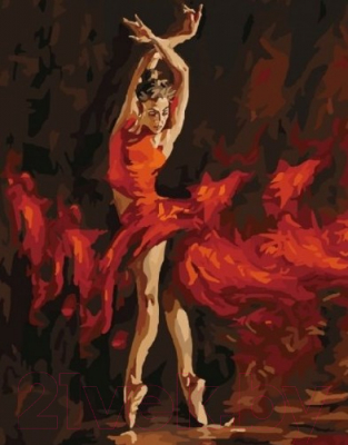 Картина по номерам Menglei В огненном танце (MMC054)