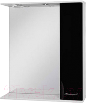 Шкаф с зеркалом для ванной Ювента Франческа ФШН33-75 (черный)