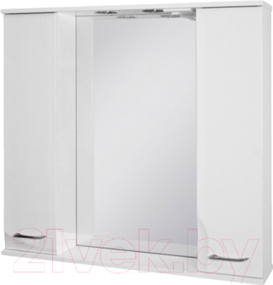 Шкаф с зеркалом для ванной Ювента Франческа ФШН33-87 (белый)