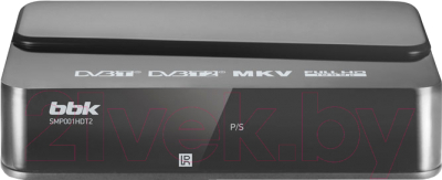 Тюнер цифрового телевидения BBK SMP001HDT2 (темно-серый)