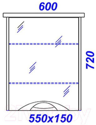 Шкаф с зеркалом для ванной Aqwella Ультра Люкс / Ul-l.04.06.G