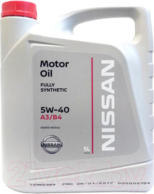 Моторное масло Nissan Motor 5W40 / KE90090042R (5л)