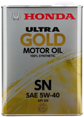 Моторное масло Honda Motor Oil Ultra Gold SN 5W40 / 0822099974 (4л)