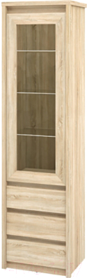 Шкаф-пенал с витриной Мебель-Неман Палермо МН-033-04 (дуб сонома)