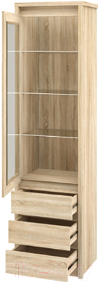 Шкаф-пенал с витриной Мебель-Неман Палермо МН-033-04 (дуб сонома)