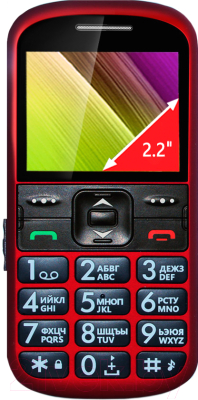 Мобильный телефон Ginzzu R12D (красный)