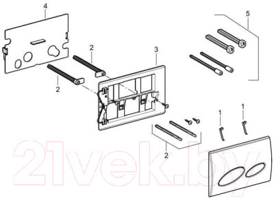 Кнопка для инсталляции Geberit Kappa 20 115.228.21.1
