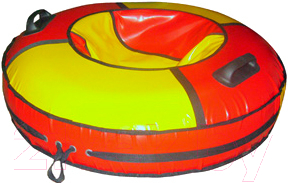 Тюбинг-ватрушка Глобус Water & Snow 120 (красный/желтый)