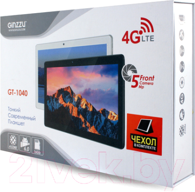 Планшет Ginzzu GT-1040 16Gb LTE (черный)