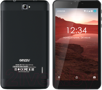 Планшет Ginzzu GT-7105 8GB 3G (черный)