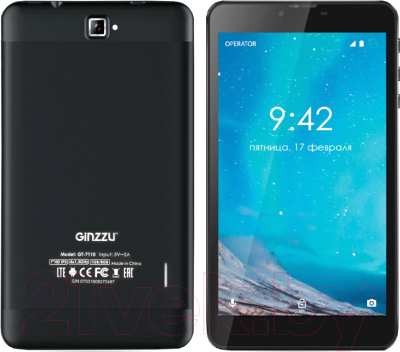 Планшет Ginzzu GT-7110 8GB LTE (черный)