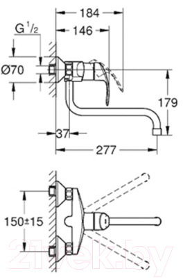 Смеситель GROHE Eurosmart 32224002