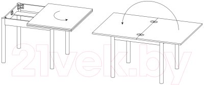 Обеденный стол Сокол-Мебель СО-1м (беленый дуб)