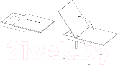 Обеденный стол Сокол-Мебель СО-2м (беленый дуб)