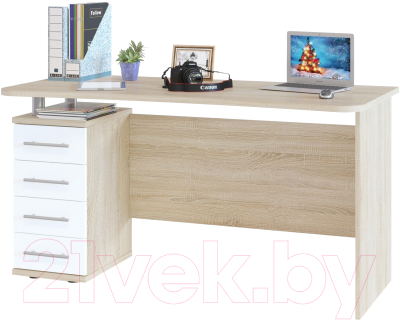 Письменный стол Сокол-Мебель КСТ-105.1 (дуб сонома/белый)