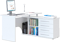 Компьютерный стол Сокол-Мебель КСТ-109 (правый, белый) - 