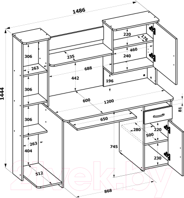 Компьютерный стол Сокол-Мебель КСТ-11.1 (дуб сонома/белый)