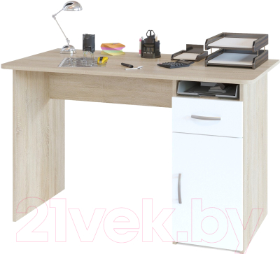 Письменный стол Сокол-Мебель СПМ-03.1 (дуб сонома/белый)