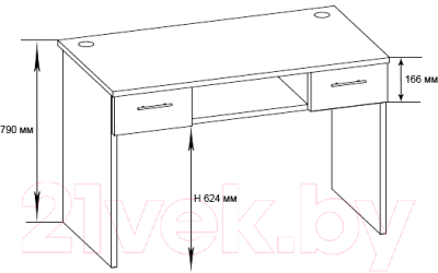 Письменный стол Сокол-Мебель КСТ-107.1 (венге)