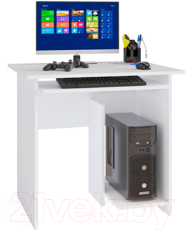 Компьютерный стол Сокол-Мебель КСТ-21.1 (белый)