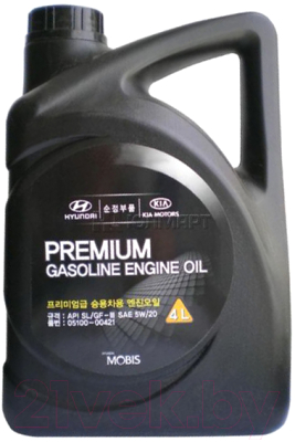 Моторное масло Hyundai/KIA Premium Gasoline 5W20 / 0510000421 (4л)